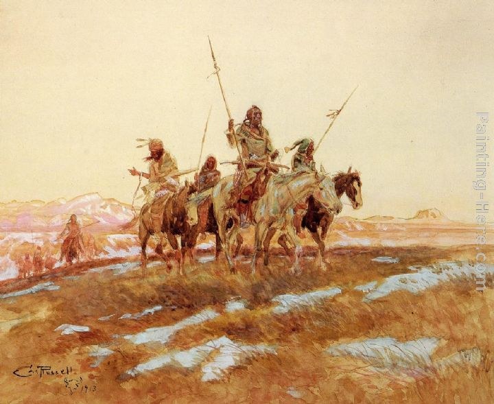 Charles Marion Russell Piegan Hunting Party